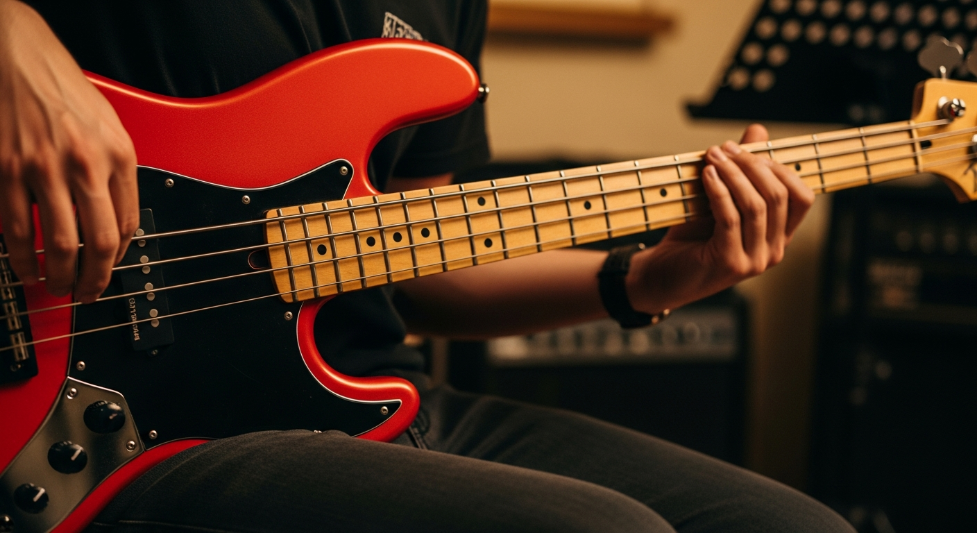 Acordes maior e menor no contrabaixo