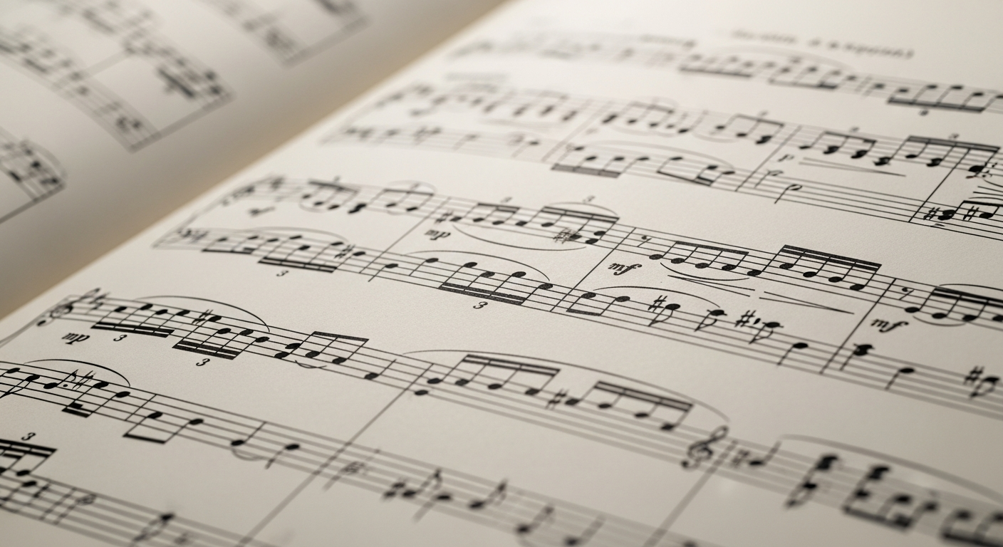 Pentagrama na Partitura